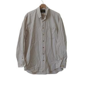 Ruddock Bros Men's Button Down‎ Shirt Large Made USA XL Tail Cotton Work Western